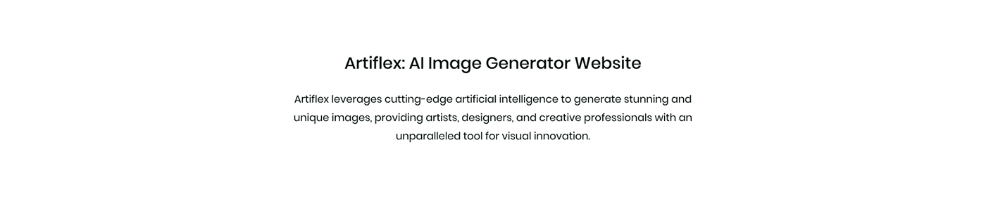 Artiflex: AI-Powered Image Generation